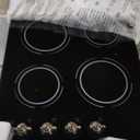 24 Inch Electric Cooktop - 4 Burner Drop-in Glass Ceramic Stove Top 6000W, 220V Radiant Electric Stove, 9 Power Level, Pause Key, Safety Lock, Touch & Knob Control, 240V Hard Wired (No Plug)