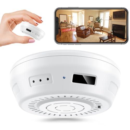 FORTHAUS. Hidden Camera Smoke Detector Wireless WiFi - Nanny Cams with Cell Phone App - 180 Days Battery Power, Night Vision, Motion Detection, Sideways Lens for Indoor Security, No Audio
