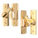 2 Pcs Degree Barn Door Latch, 180/90 Sliding Barn Door Lock，Sliding Gate Latch Lock for Cabinets, Barn Door, Bathroom, Gardenr Doors (Gold)