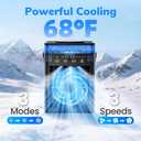 Portable Air Conditioner, Mini Air Conditioner Portable AC Unit with Remote, 3 Speeds & 3 Mist, 2-8H Timer & 7 Light, Evaporative Air Cooler Fan for Room Office Desk Home Dorm