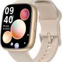 Smart Watch for Men Women Alexa Built-in 1.83" Fitness Tracker Smart Watch for iPhone Android Compatible, IP68 Waterproof Smartwatch 100+ Sport Modes, Pedometer, Heart Rate/SpO2/Stress/Sleep Monitor (Gold)