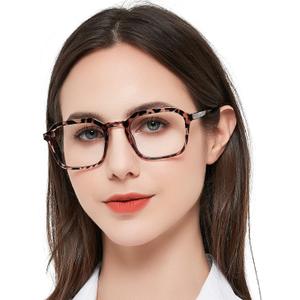 MARE AZZURO Large Square Reading Glasses Women Lightweight Readers 1.0 1.25 1.5 1.75 2.0 2.25 2.5 2.75 3.0 3.5 4.0 5.0 6.0 (Leopard)