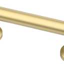 Alzassbg 10 Pack Brushed Gold Cabinet Pulls, 3 Inch(76mm) Hole Centers Cabinet Handles Kitchen Hardware Straight Bar for Cabinets and Drawer AL3082MGP