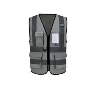 A-SAFETY grey working vest Large