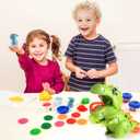 Dinosaur Dough for Kids Play Tool Set for Toddlers, Kitchen Creations Playset and DIY Toy Set, Dough Birthday Holiday Gift Dinosaur Toys for Kids 3-5 and Up Boys and Girls (Green)