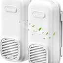 uahpet Bathroom Air Freshener, Plug in Air Purifier with Negative Ion, Nano & Fan-Powered, No Scent & No Refills Triple Home Deodorizer for Toilet, Bathroom, Kitchen, Garage Odors (2 Pack)