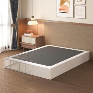 10 Inch Full Size Box Spring High Profile, Heavy Duty Metal Box Spring Full Bed Base with Fabric Cover, Mattress Foundation, Noise Free, Easy Assembly