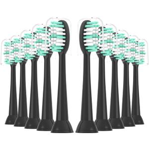 Replacement Toothbrush Heads 10 Pack for AquaSonic Black Series and Vibe Series Electric Toothbrush