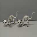 JOYIN 2 PCS Skeleton Cats Halloween Decorations Set Animal Courtyard for Photo Props Indoor Outdoor Decorations, Trick or Treat Decor, Spooky Scene Party Favors (7 * 7.9 * 3 inches)