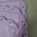 NWK 5 Piece Cake Stand Set with 2 x Large 3-Tier Cupcake Stands, 3 x Appetizer Trays, Perfect for Hosting Wedding Birthday Baby Bridal Shower Tea Party Decorations (Purple)