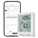 Freshliance Bluetooth Temperature Humidity Data Logger Recorder, Refrigerator Freezer Thermometer Hygrometer, Digital Remotely Temperature Humidity Monitor with Smart APP Data Analysis, BlueTag TH20 (1 PACK)