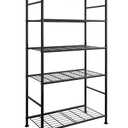 Sakugi Storage Shelves - 5 Tier Shelf Organizer, Heavy Duty Garage Shelving Unit with Leveling Feet, Stable Metal Shelves Organizer for Pantry, Kitchen and Closet, 33.0" W x 12.6" D x 72.0" H, Black