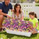 Yastouay 12 Bundles Artificial Flowers for Outdoors, UV Resistant Artificial Outdoor Flowers No Fade Fake Outdoor Flowers Plants for Garden Porch Window Box Farmhouse Pot Planters Decor (Multi ColorA)