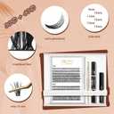 QUEWEL Lash Clusters Kit, 240 Pcs Lash Clusters 30D+40D DIY Lash Extensions Kit with Applicator Tool, Bond and Seal Super Hold, Glue Remover Easy to Apply at Home(30D+40D D MIX8-14)