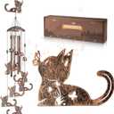 Cat Wind Chimes for Outside,Gardening Gifts for cat LoverWomenMenMomBirthday Party Decorations,Memorial Gifts,Wind Chimes OutdoorsIndoors,Room,Home,Wall,Garden,Patio,Yard Decor