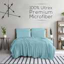 Mueller Luxury 6 PC Full Size Bed Sheets, Super Soft 1800, Deep Pocket up to 16" Full Size Sheets, Transfers Heat, Breathes Better, Hypoallergenic, Wrinkle-Resistant, Oeko-TEX, Light Teal