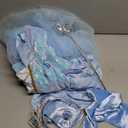 Cinderella Costume for Girls Kids Blue Princess Dress with Accessories Halloween Birthday Party Outfits (4-5T)