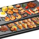 Vivicreate Cast Iron Griddle Skillet for Stove Top and Gas Grill – Flat Top Grill and Reversible Grill Griddle for Indoor or Camping Cooking  16.5"L x 9.25"W x 1"Th