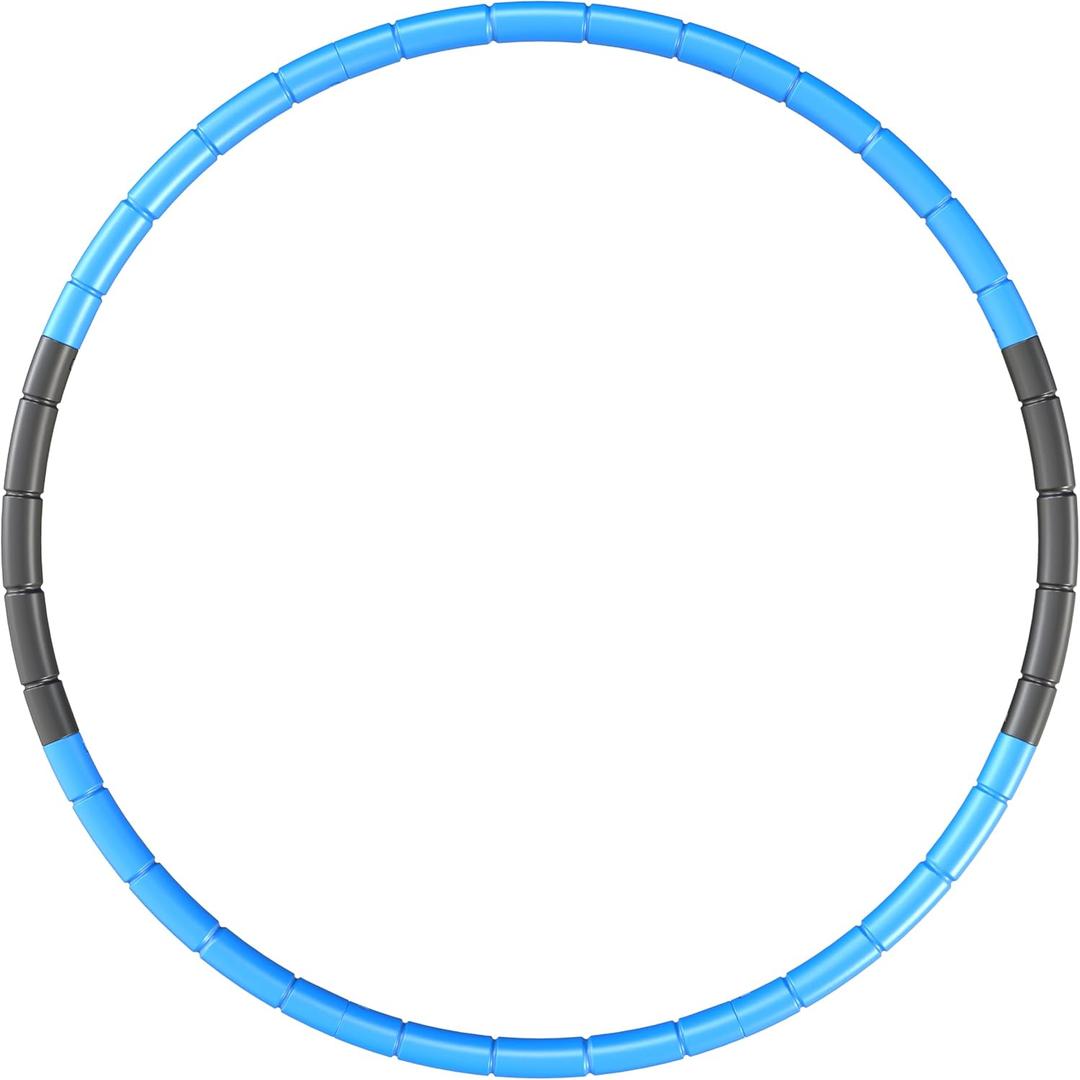 Kids Fitness Hoop - Weight & Size Adjustable- Body Building Plastic Children Gymnastics Toys- Diameter 26.5 Inches (Blue)