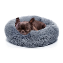 Small Calming Dogs Bed for Small Dogs Anti-Anxiety Machine Washable Fluffy Luxury Anti-Slip Waterproof Mute Base Warming Cozy Soft Pet Puppy Round Bed, Size: 19.0"L x 19.0"W x 6.0"Th