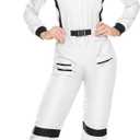 Spooktacular Creations Adult Astronaut Costume Women, Womens Halloween Costumes 2025 (Small, White)