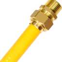 1/2" NPT Brass Pipe Fittings Male Threaded Hex Nipple Brass Tone NPT Male Thread Pipe used for 1/2in Gas Pipe Pack of 2