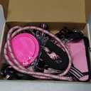 LOBEVE No Pull Dog Harness, Collar & Leash Set | Includes Dog Seat Belt, Collapsible Bowls & Poop Bag Dispenser. Ideal for Training, Walking, Hiking. Fits Small to Large Dogs(Pink-XL)