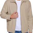 Men's Lightweight Zip Up Jacket Eisenhower Work Office Jackets Casual Golf Outwear, Size XXL