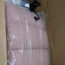 Office Chair with Wheels, Ergonomic Computer Desk Chair with Flip-up Armrest, Adjustable Rolling Swivel Chair Teddy Fleece Dusty Pink, 16.5"D x 26.4"W x 42.1"H