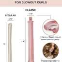 Classic Heatless Curls Overnight Rods - Upgraded Directional Grip Velvet Heatless Hair Curler to Sleep in No Heat Heatless Curling Flexi Rods Foam Hair Rollers for Blowout Look Medium & Long Hair