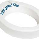 Essential Medical Supply Toilet Seat Riser for Elongated Bowl with 3.5" Rise - 19 x 14 x 3.5 Inch, Elevating and Raising Toilet Seat for Seniors, Adults and The Elderly with 300lb Weight Capacity