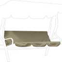 Haofy Patio Swing Cushion Cover Replacement, 3Seat Courtyard Garden Swing Hammock, Waterproof Outdoor Swing Seat Cover 150 x 50 x 10cm(Beige)