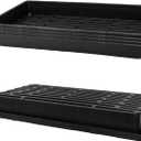 RooTrimmer Plant Growing Nursery, Standard 1020 Trays Plastic Sturdy Farmer Self Seedling Tray for Microgreens Indoor Nursery Pots Transplantation (5-Pack, 21.6"11.2", 2.52" Deep, no Holes)