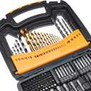 Amazon Basics Drill & Driver Multi Bit Set, Alloy Steel Drill Bits for Metal, Wood, Plastic, Masonry, with Storage Case, 100-Piece