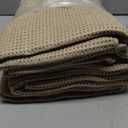 POLYTE Microfiber Oversize Quick Dry Lint Free Bath Towel, 60 x 30 in, 4 Pack (Waffle Weave) (Light Beige)