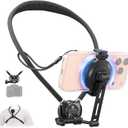 K&F CONCEPT Neck Phone Holder, 2-in-1 Magnetic & Clip-on Phone Neck Holder, POV Phone Holder, Hand Free Chest Stand Compatible with iPhone 17-12 Seires Android Phones