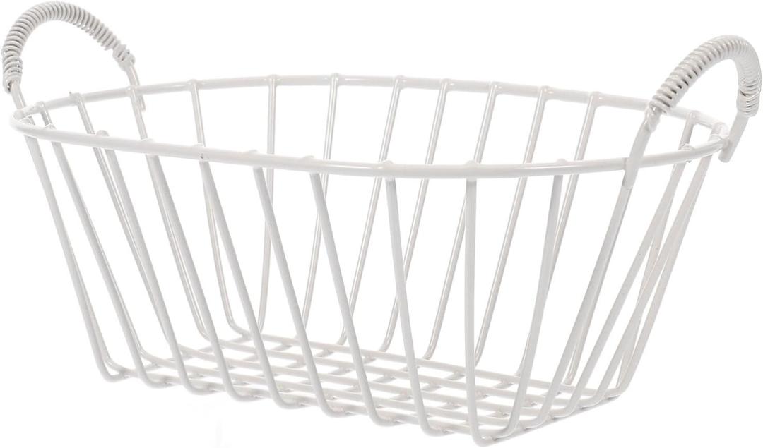 Zerodeko Handheld Wire Storage Basket Versatile Fruit Snack Organizer Vintage Design for Kitchen Dining Room Living Spaces Material Easy Visibility for Quick Access