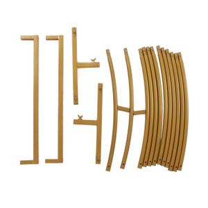 Gold Round Backdrop Stand, Round Backdrop Stand, Stable Enlarged Base Iron Circle Arch Frame for Wedding Party Lawn Decoration, Circle Arch Kit for Birthday, Wedding, Graduation, Photo Background Party