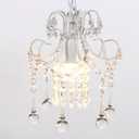 Mini Style Crystal Chandelier Pendant Light White,1-Light