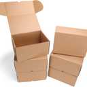 PHAREGE 10x7x5 inch Shipping Boxes 6 Pack Brown, Tab Lock Tuck Top Mailer Boxes for Packaging Small Business, Medium Cardboard Gift Boxes for Wrapping Mailing Present