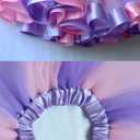 BGFKS Layered Ballet Tulle Rainbow Tutu Skirt for Little Girls Dress Up with Colorful Hair Bows (Purple)