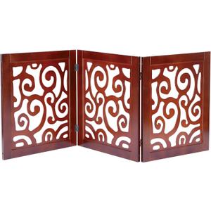3-Section Adjustable and Scrolled Wooden Pet Gate by Etna 3-Section Adjustable and Scrolled Wooden Pet Gate by Etna