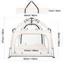 Bend River Portable Baby Playpen with Canopy, Infant Play Yard, Beach Tent, Mosquito Net for Indoor and Outdoor (Beige)