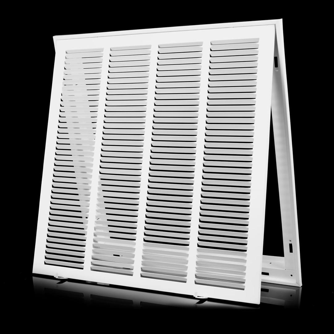 24x24 Return Air Grille [Duct Opening Size],Return Air Vent Cover for Wall Or Ceiling,Steel Return Air Filter Grilles Removable Face/Door for 1 Inch Filters (24"W x 24"H [Duct Opening])