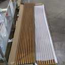 Art3d 2pcs-104 x 15.75in Slat Acoustic Panel for Wall and Ceiling, 3D Fluted Sound Absorbing Panel with Wood Finish, Teak