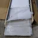 LFT HUIMEI2Y Glass Display Cabinet 4-Shelf with Door and Lock, Curio Cabinets Upgraded Quick-Install Style Tempered Glass Floor Standing Bookshelf for Bedroom, Living Room 65x 17x 14 White