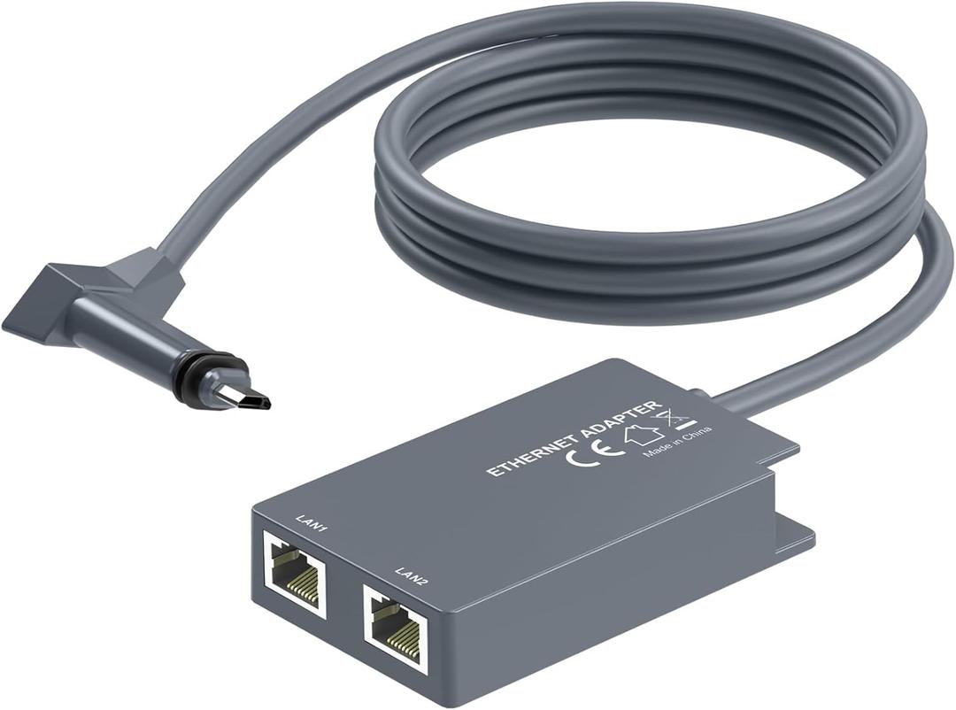 for Starlink Ethernet Adapter for Starlink Gen2 Wired External Network,Dual Ports Starlink Gen2 Ethernet Adapter Up to 1 Gbps High-Speed Ntworking