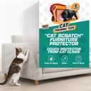 8 Pack Cat Scratch Furniture Protector Tape Sheets  Double-Sided Sticky Training (4 XL, 4 Large)  Anti-Scratch Couch & Sofa Guard  Clear  Not for Leather, Velvet, Microfiber