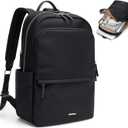 GOLF SUPAGS Women Laptop Backpack Casual Daypack for Work Travel College Backpack Purse Separate Laptop Compartment Fits 15.6 Inch Notebook (Black-Upgrade)