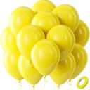 Bezente Yellow Balloons Latex Party Balloons - 100 Pack 12 inch Round Helium Yellow Balloons for Birthday Sunflower Party Decorations